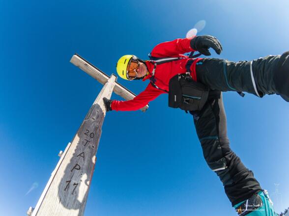 Gipfelselfie Stefan Stadler auf der Karspitze.