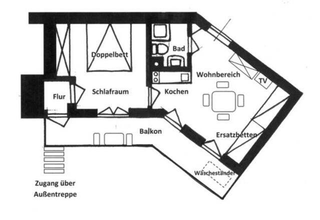 Grundriss der Ferienwohnung