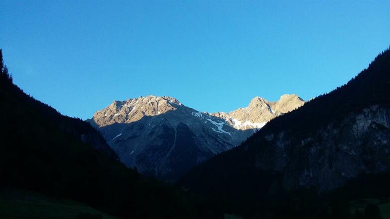 Morgensonne Blick von den Bungalows