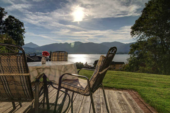 Wunderbarer Seeblick von der Terrasse.