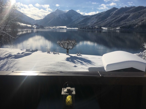Balkonaussicht Winter