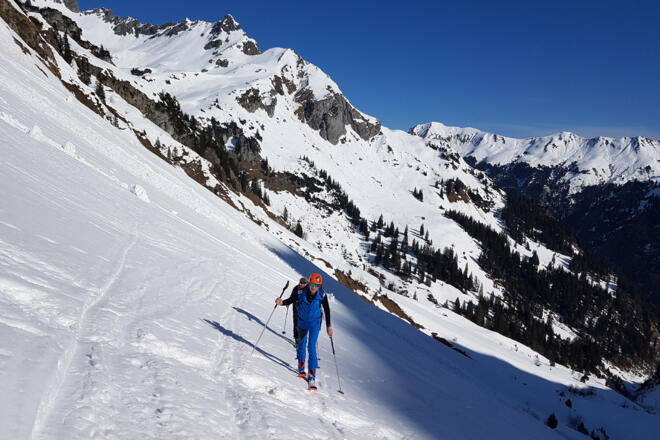 Lawinenhänge oberhalb der Laubaalpe