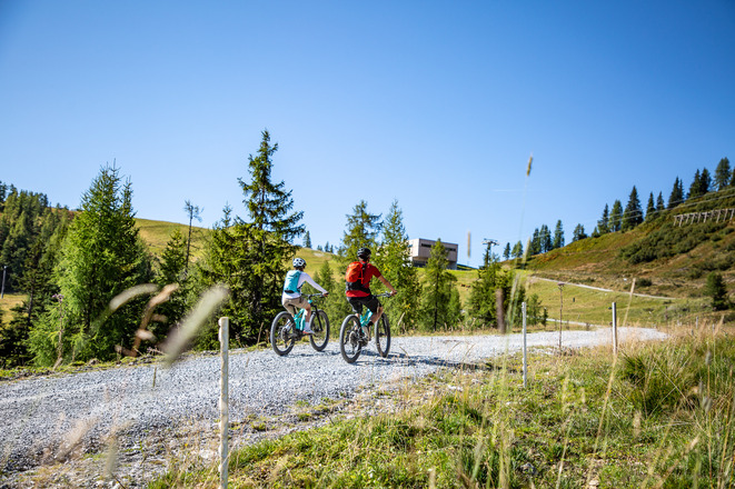 Bei tollen Anstiegen und einem grandiosen Bergpanorama zeigt sich das Skigebiet im Sommer bei der Frauenalm-Runde von seiner besten Seite