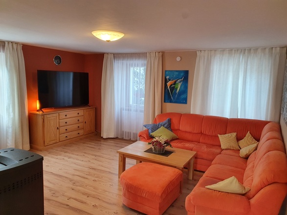 Wohnzimmer mit Schlafcouch