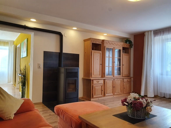 Wohnzimmer mit Schlafcouch