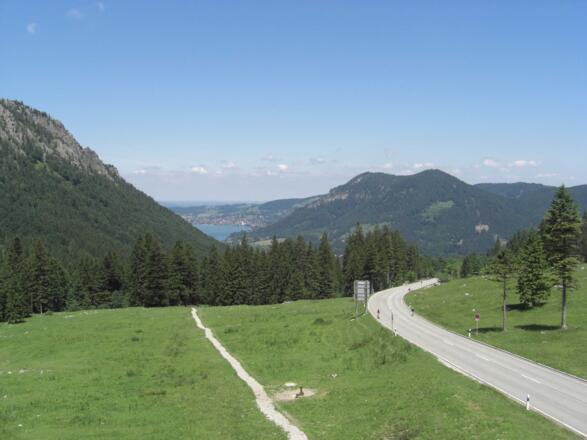 Freier Blick auf den Schliersee und Umgebung