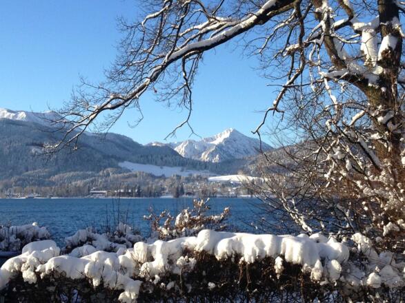 Aussicht vom Wohnzimmer Winter (linkes Fenster)