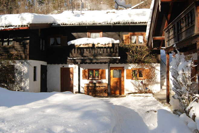 Ferienwohnung Südansicht Balkon Winter 2019
