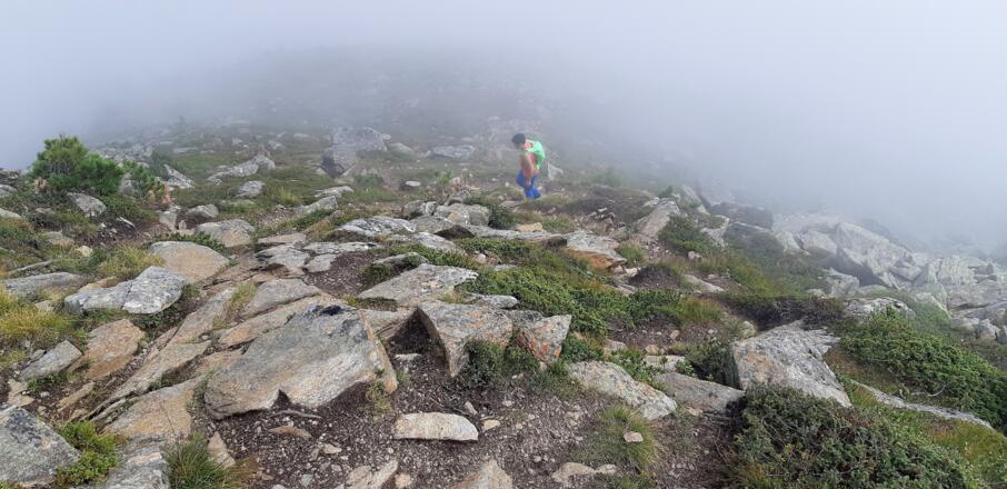 ... mittelschweren Bergweg (rot). Es wird ...