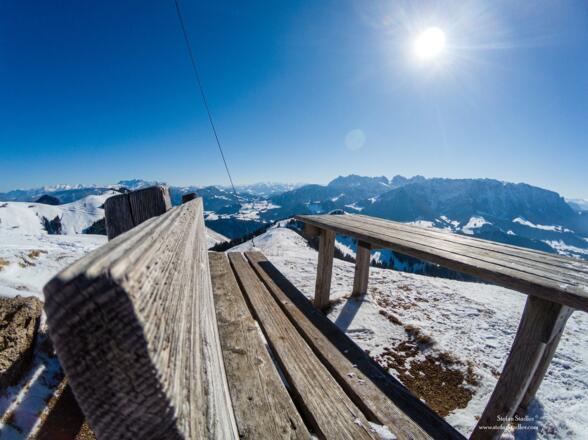 Bank mit super Aussicht am Wandberg.