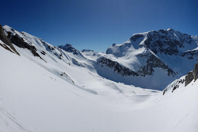 Hochbergsattel und Braunarlspitze vom Schafalpjoch