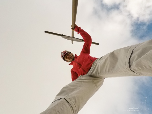Gipfelselfie Stefan Stadler auf der Blaueisspitze.