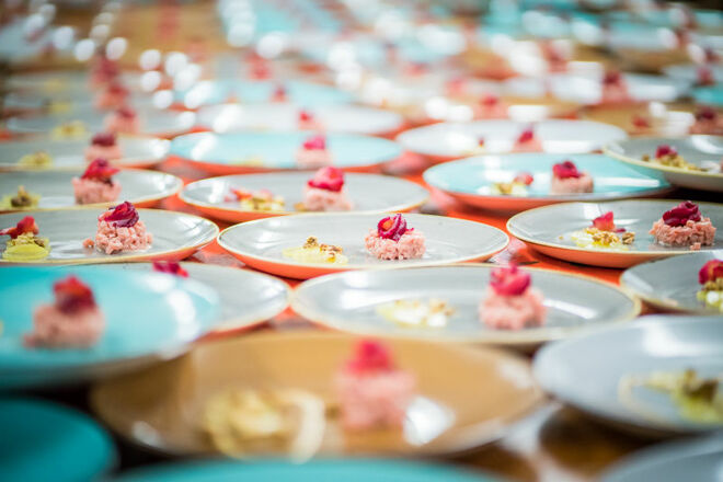 Saiblingstatar - Rote Beete - Walnuss  © Bernhards´s Restaurant & Landhotel