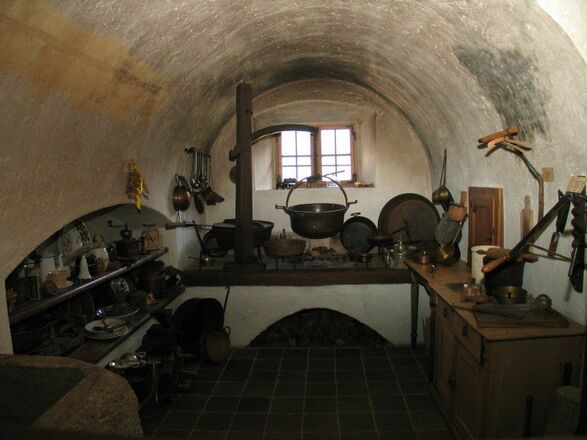 Auch die Küche gibt einen guten Einblick in das frühere bäuerliche Leben.