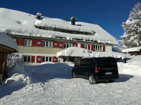 Haupthaus im Winter