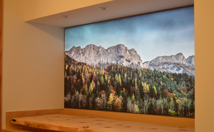 Edles Zirbenholz in der Wildbret Boutique Berchtesgaden