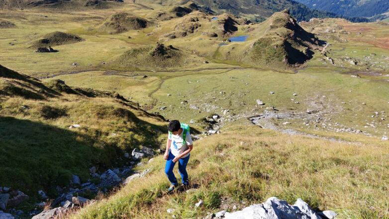 Blick hinab in die Knappenkuchl,