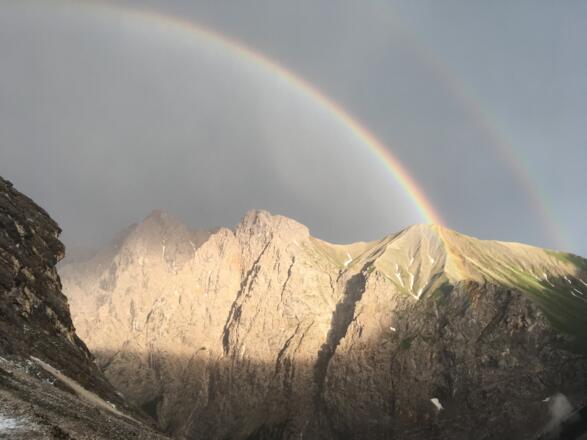 Lichtspiele der Natur: Hochwanner von der Knorrhütte aus