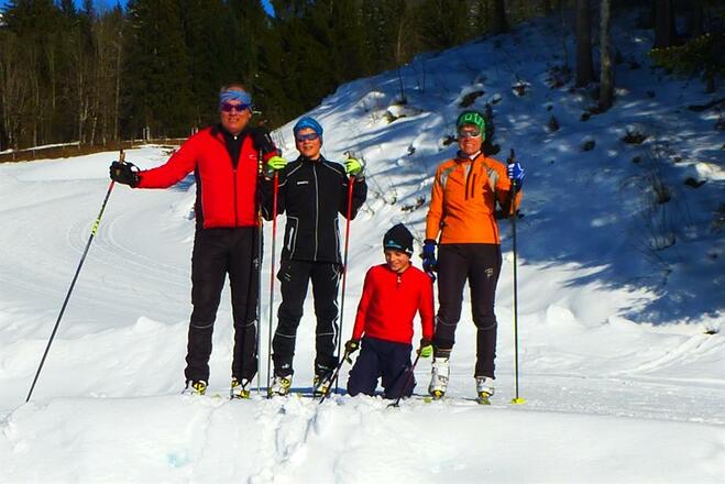 Familienbild im Winter