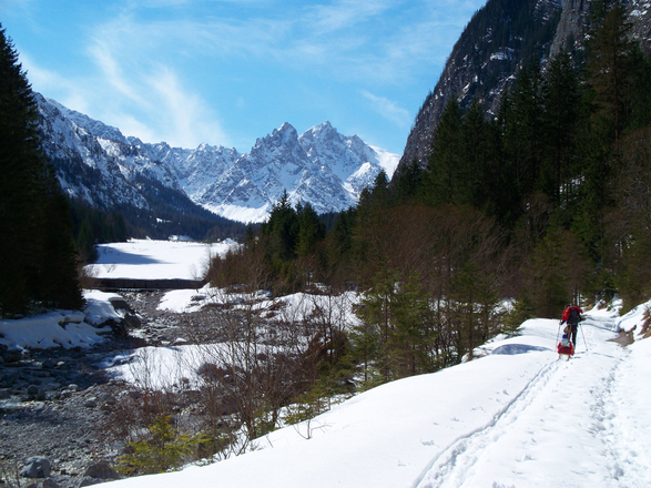 auf dem Weg zum Wimbachschloss