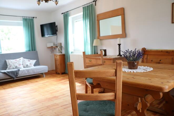 Wohnzimmer mit Schlafcouch