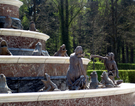 Latonabrunnen am Schloss Herrenchiemsee.