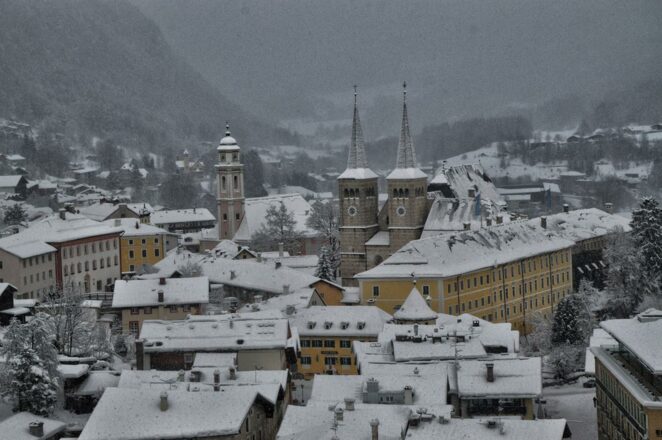 Blick vom Kalvarienberg auf Berchtesgaden
