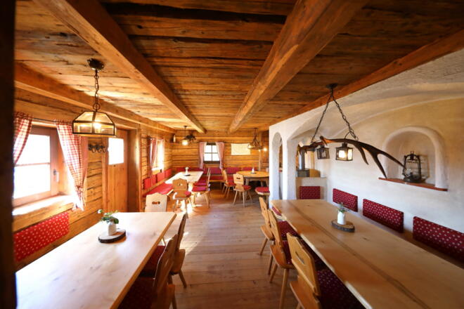 Stube in der Mooslehenalm