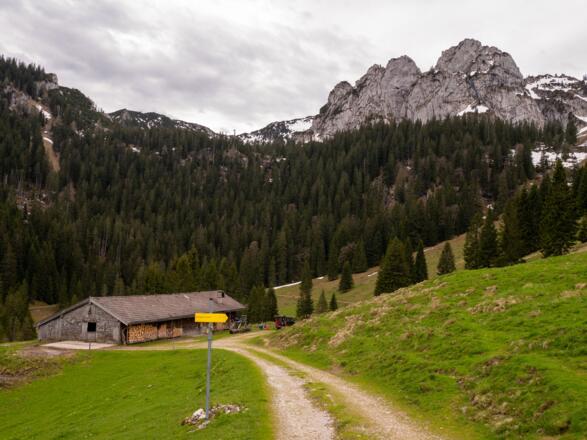 Hier beginnt der Steig zum Plankenstein.