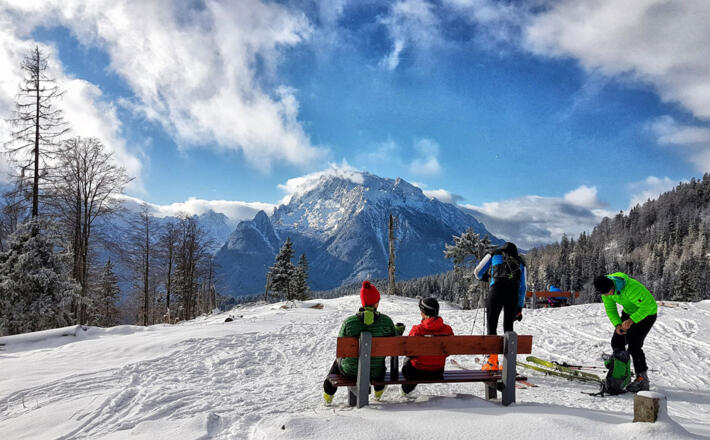 Skitourengeher auf dem Götschenkopf