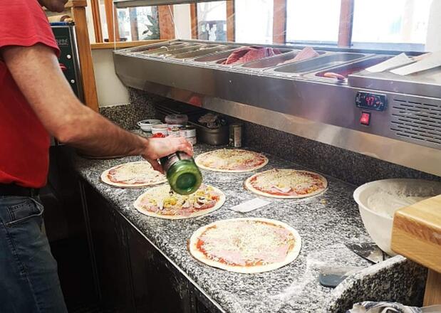 Pizza backen