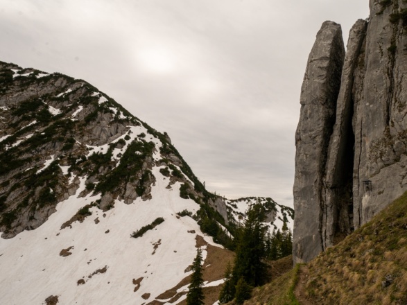 Plankensteinsattel 1684m in Sicht.