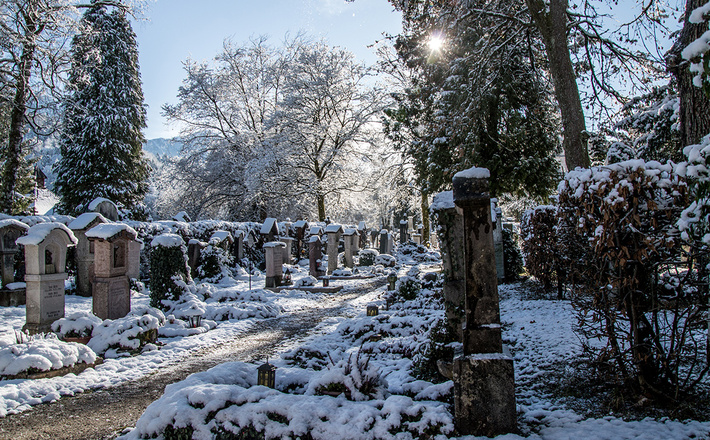 Winter am Alten Friedhof berchtesgaden