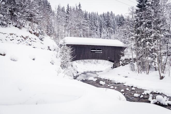 Leidtobelbrücke unterhalb von Hirschegg