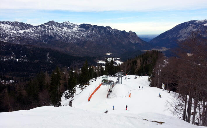 Blick auf die Bergstation der Götschen Sesselbahn