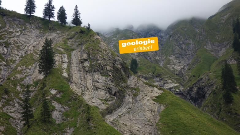Verfaltete Allgäu-Formation an der Unteren Schneeflucht