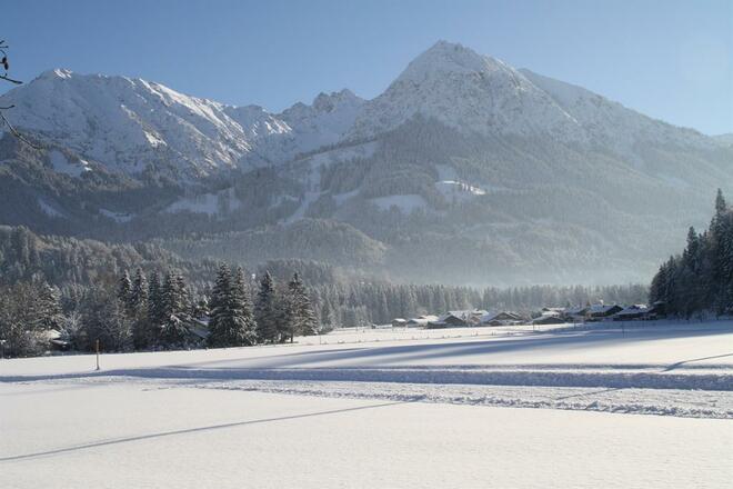 Loipeneinstieg direkt vor dem Haus möglich