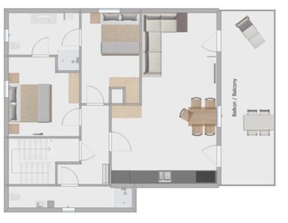 Grundriß Apartement Grabi