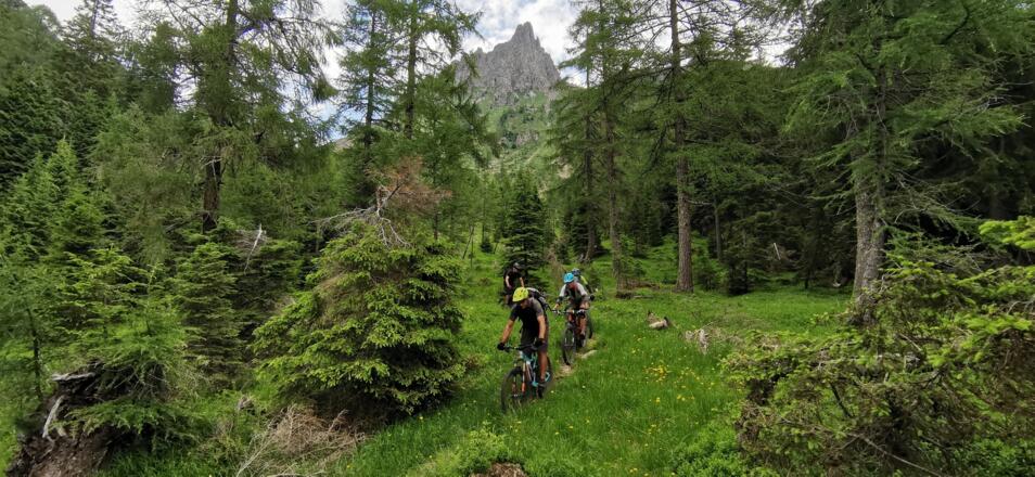 Etape 5: Downhill vom Passo Sadole mit Cauriol