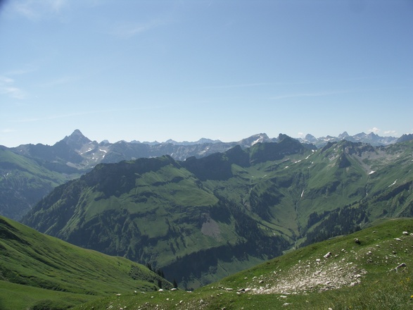 Der Blick zum Hochvogel.
