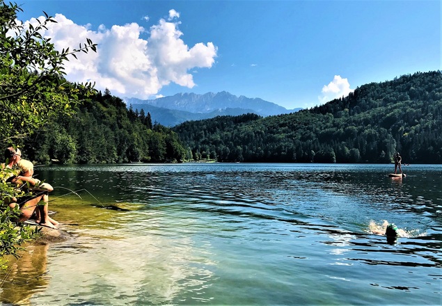 Hechtsee - unser Traumbadesee ist 2,5 km von der Fewo zwischen Berg und Bach entfernt