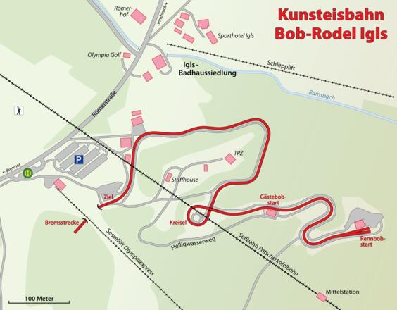 Kunsteisbahn Igls Plan