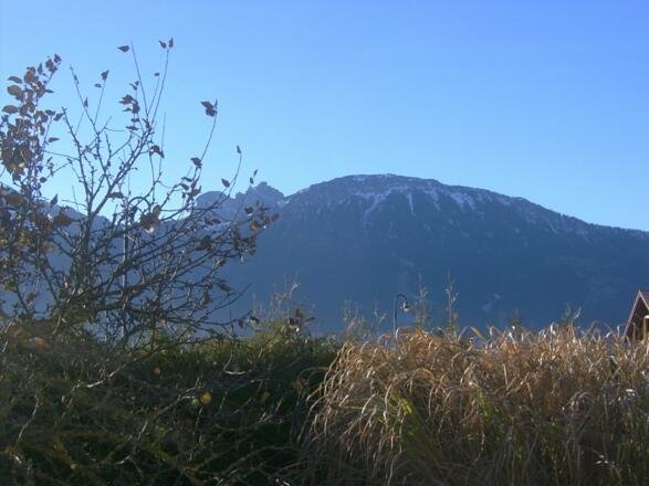 Blick von der Terrasse auf den Breitenberg
