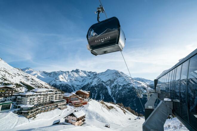 TVB Mittelstation Rotkogl Gondelbahn Blick Hochsöl