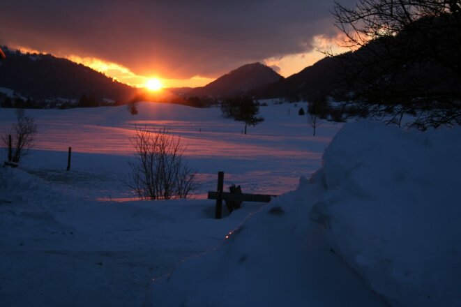Blick aus Saunalandschaft