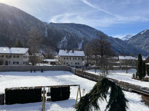 Balkon mit Blick Golm
