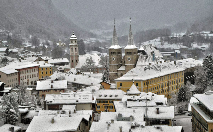 Blick vom Kalvarienberg über den Markt Berchtesgaden