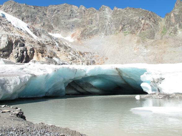 Gletscher am Fuß des Peiljochs