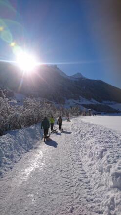 Winterwanderweg Richtung Neustift