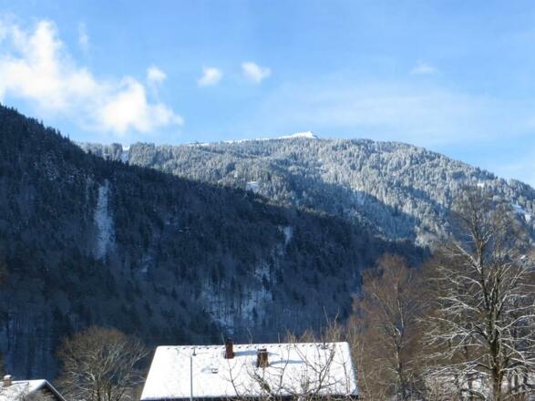 Balkon mit Blick auf den Golm